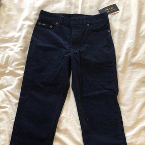 Navy Blue Polo Boys straight leg corduroy pants